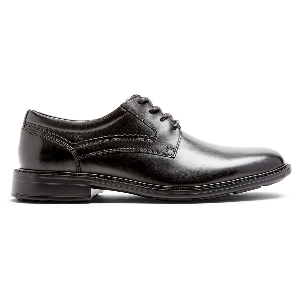 Rockport Singapore Mens Oxfords - Parsons Plain Toe Black - CK6528371